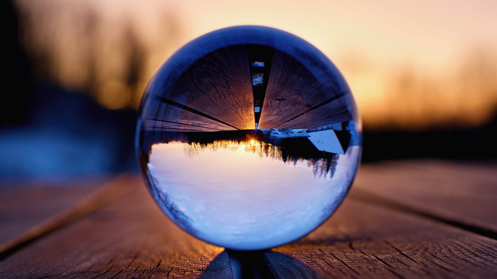 Image in sphere is shown upside down